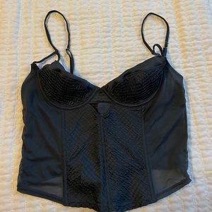 Zara Navy Blue Mesh Corset